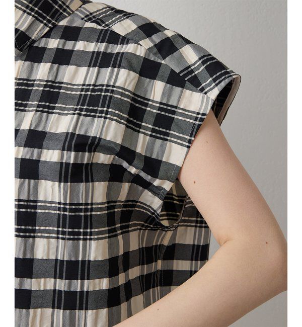  「【Drawing Numbers】チェックジャガードフレンチシャツ」|シャツ・ブラウス|