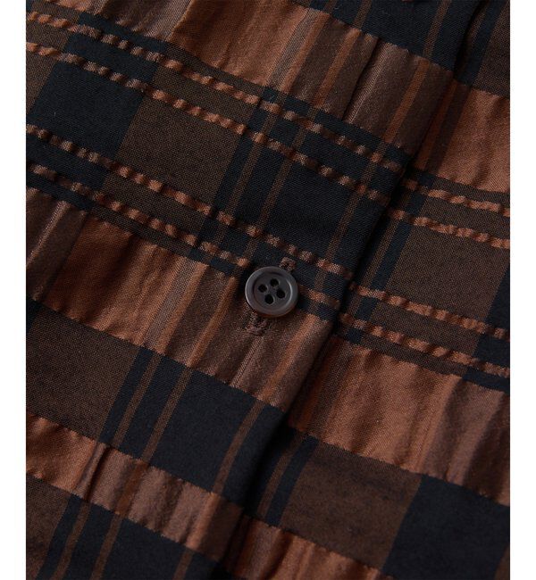  「【Drawing Numbers】チェックジャガードフレンチシャツ」|シャツ・ブラウス|