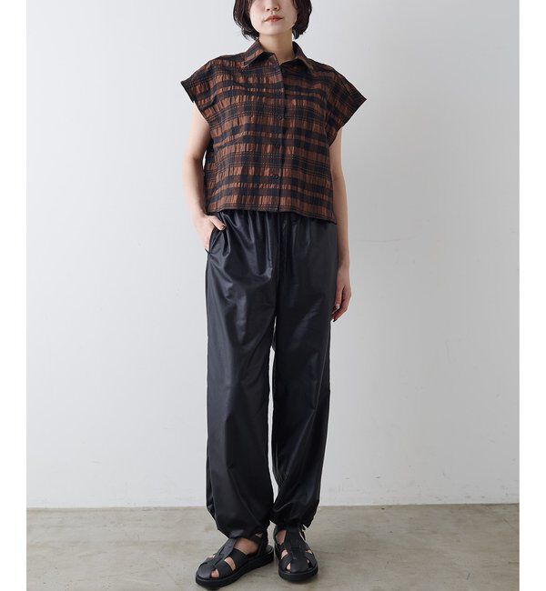  「【Drawing Numbers】チェックジャガードフレンチシャツ」|シャツ・ブラウス|