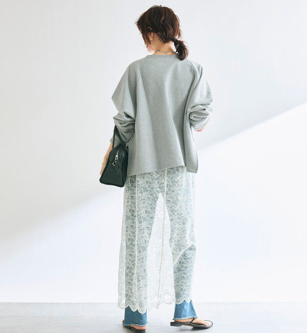  「【大人が着やすい】キーネックオーバースウェット」|Tシャツ・カットソー|