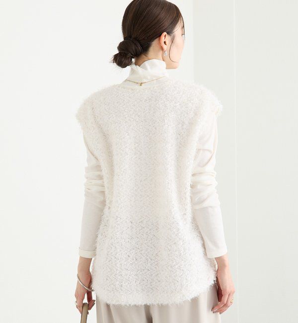  「【新色追加/着映え】フェザーチュールベスト」|ベスト・ジレ|