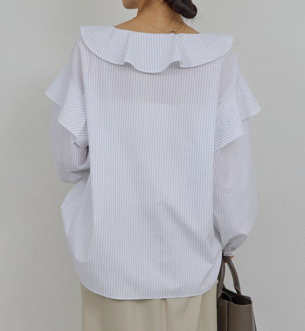  「【手洗い可】ラッフルフリルブラウス」|シャツ・ブラウス|