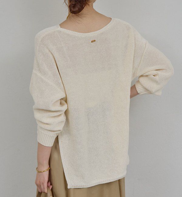  「【手洗い可】コットンメッシュプルオーバー」|ニット・セーター|