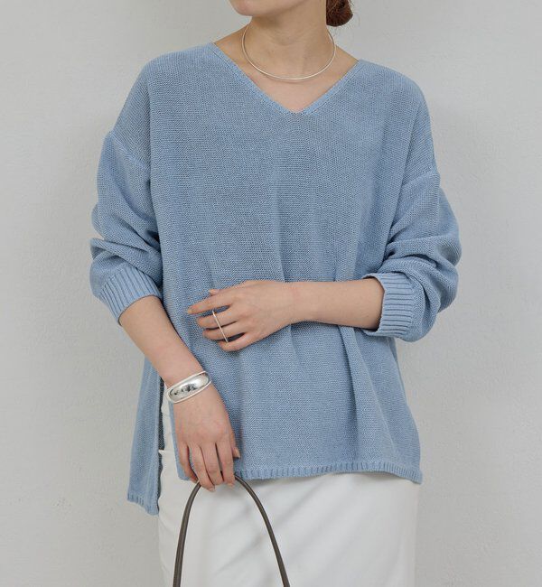  「【手洗い可】コットンメッシュプルオーバー」|ニット・セーター|