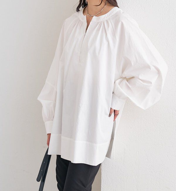  「ハーフZIPチュニック」|シャツ・ブラウス|