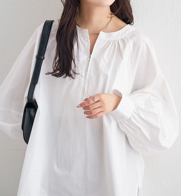  「ハーフZIPチュニック」|シャツ・ブラウス|