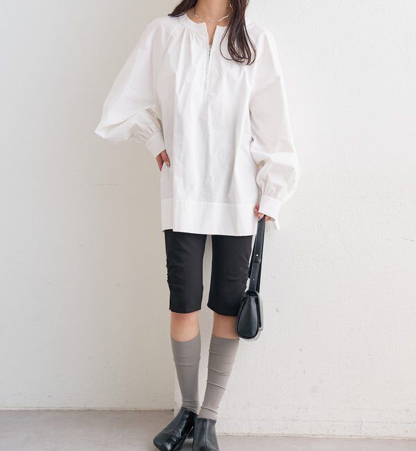  「ハーフZIPチュニック」|シャツ・ブラウス|