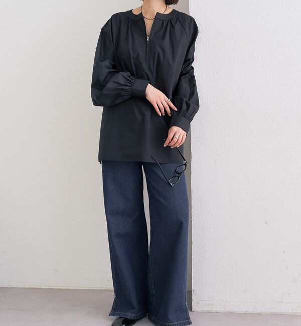  「ハーフZIPチュニック」|シャツ・ブラウス|