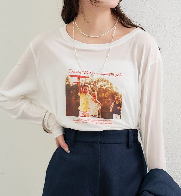 「シアーフォトロングTシャツ」|Tシャツ・カットソー|