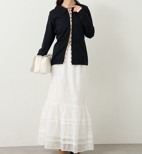  「長袖ポロニット」|カーディガン|