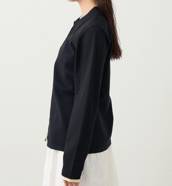 「長袖ポロニット」|カーディガン|