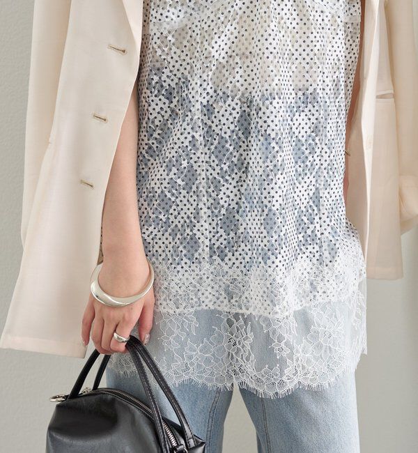  「ドットレースキャミチュニック」|シャツ・ブラウス|