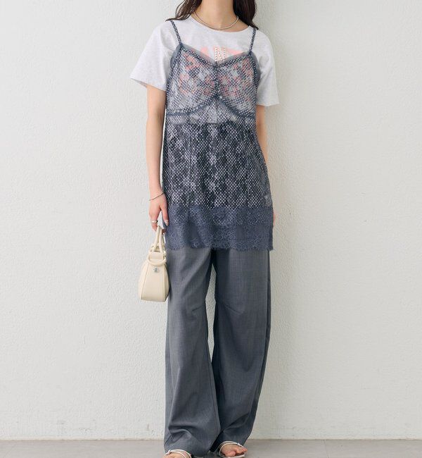  「ドットレースキャミチュニック」|シャツ・ブラウス|