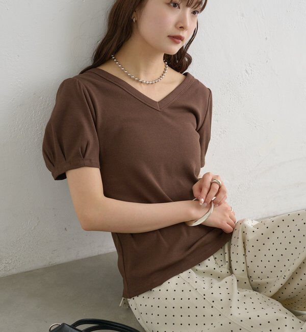  「テレコパフTシャツ」|Tシャツ・カットソー|ブラウン