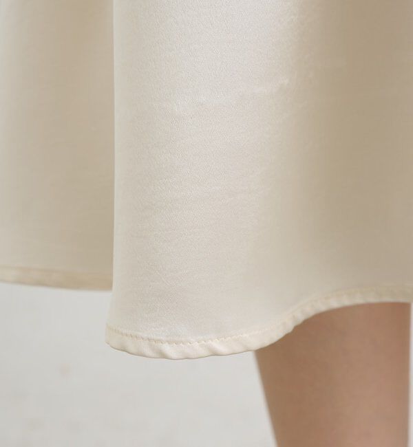  「サテンティアードミドルスカート」|スカート|