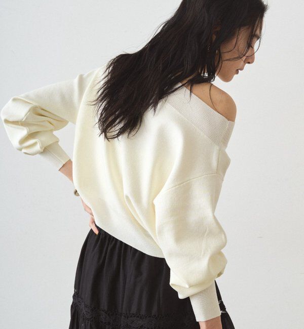  「ジョーゼットオフショルニット」|ニット・セーター|