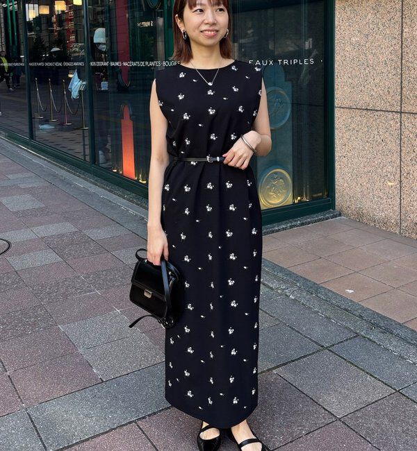  「【@iristagramuuコラボ】ショルダータック刺繍ワンピース」|ワンピース|