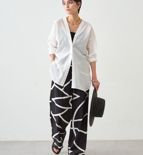  「バイヤスロングブラウス」|シャツ・ブラウス|