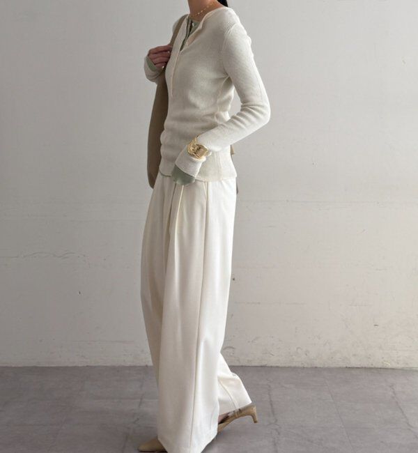  「シアーリブヘンリーニット」|ニット・セーター|