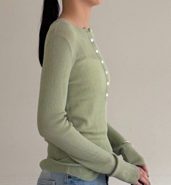  「シアーリブヘンリーニット」|ニット・セーター|