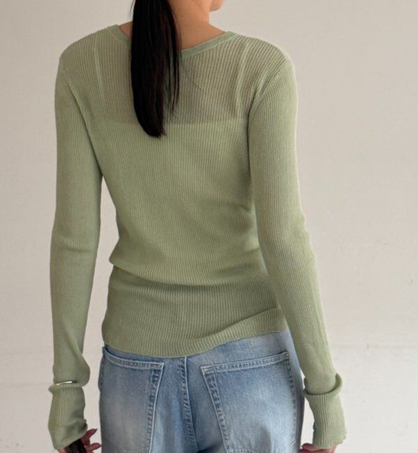  「シアーリブヘンリーニット」|ニット・セーター|