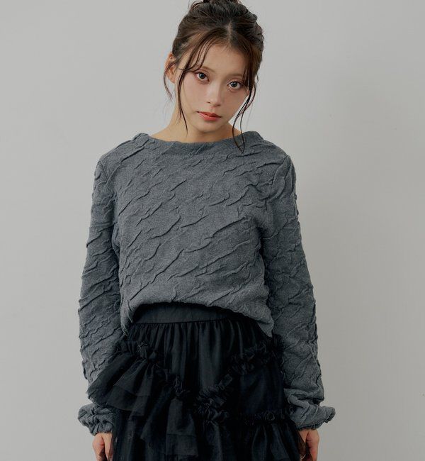  「【SALON by Chico】前後2wayフロントリボン配色カーディガン」|カーディガン|