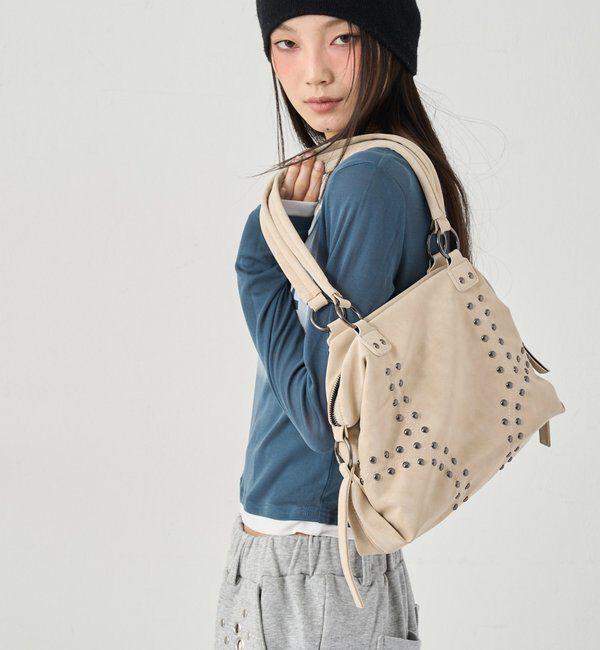  「スプレーロゴレイヤードシアートップス」|Tシャツ・カットソー|