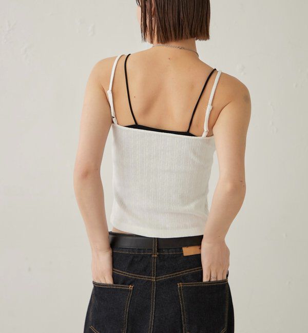  「シャーロットパターンメッシュレースキャミ」|キャミソール|