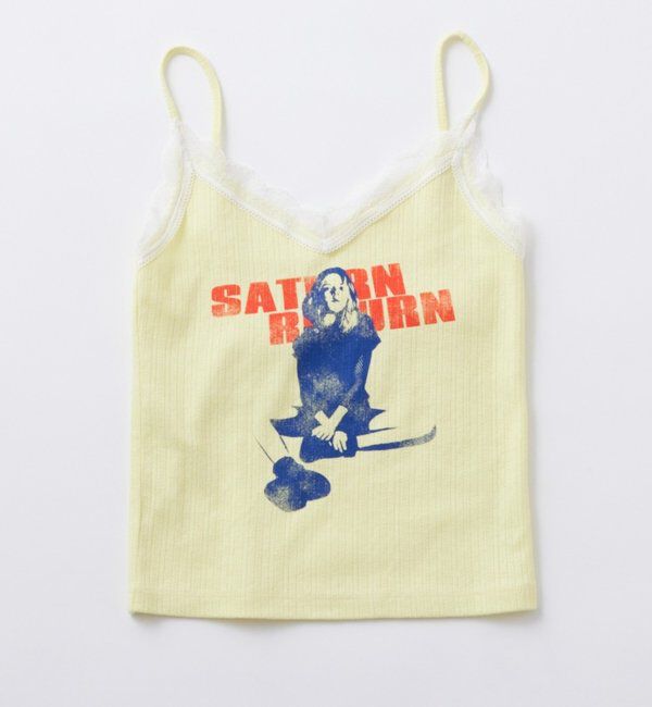  「シャーロットパターンメッシュレースキャミ」|キャミソール|イエロー