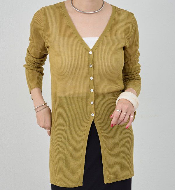  「【インフルエンサー＠komorin_コラボ】チョーカーリブカーディガン」|カーディガン|