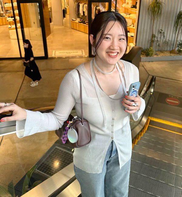  「【インフルエンサー＠komorin_コラボ】チョーカーリブカーディガン」|カーディガン|