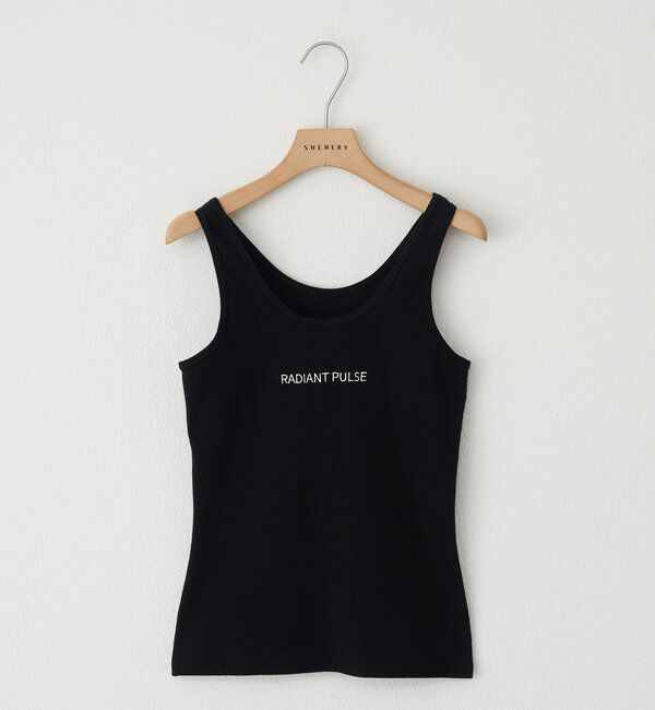  「【26SS予約】刺繍リブタンクトップ」|キャミソール|