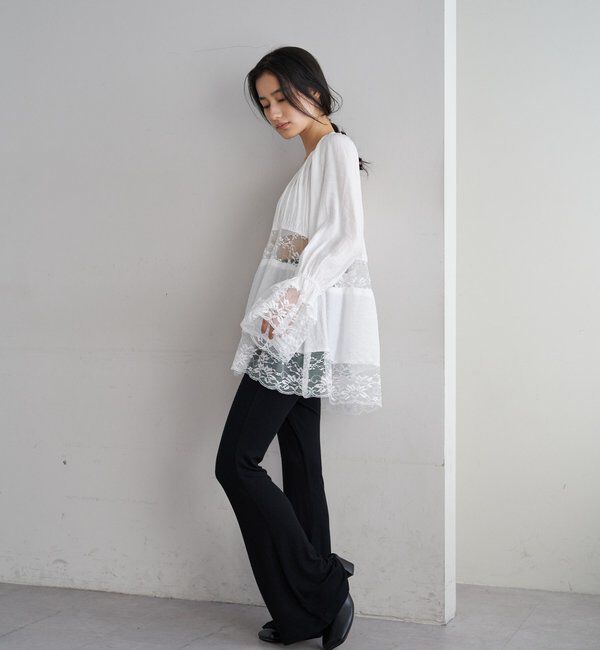  「【26SS予約】レースチュニックブラウス」|シャツ・ブラウス|