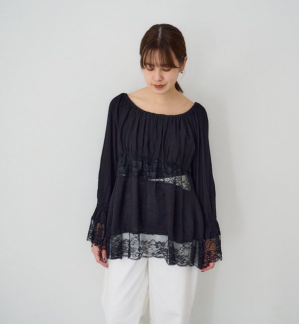  「【26SS予約】レースチュニックブラウス」|シャツ・ブラウス|