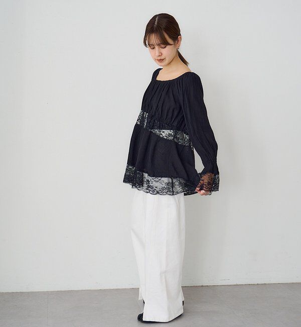  「【26SS予約】レースチュニックブラウス」|シャツ・ブラウス|
