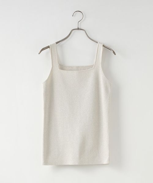 LOWRYS FARM「ソウバリスクエアタンクトップ」|ニット・セーター|ホワイト２