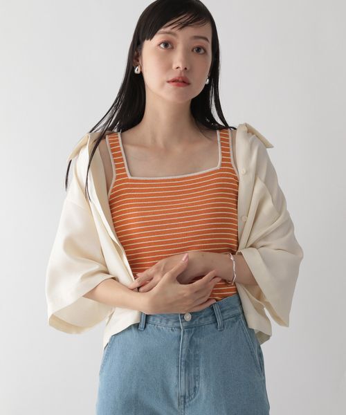 LOWRYS FARM「ソウバリスクエアタンクトップ」|ニット・セーター|ORGﾎﾞｰﾀﾞｰ