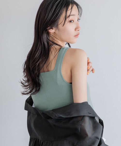 LOWRYS FARM「ソウバリスクエアタンクトップ」|ニット・セーター|