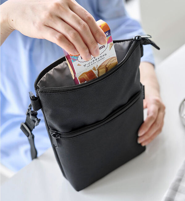 collex「【tower/タワー】コンビニちょい買い保冷&保温バッグ ショルダー 500ml」|エコバッグ|ブラック