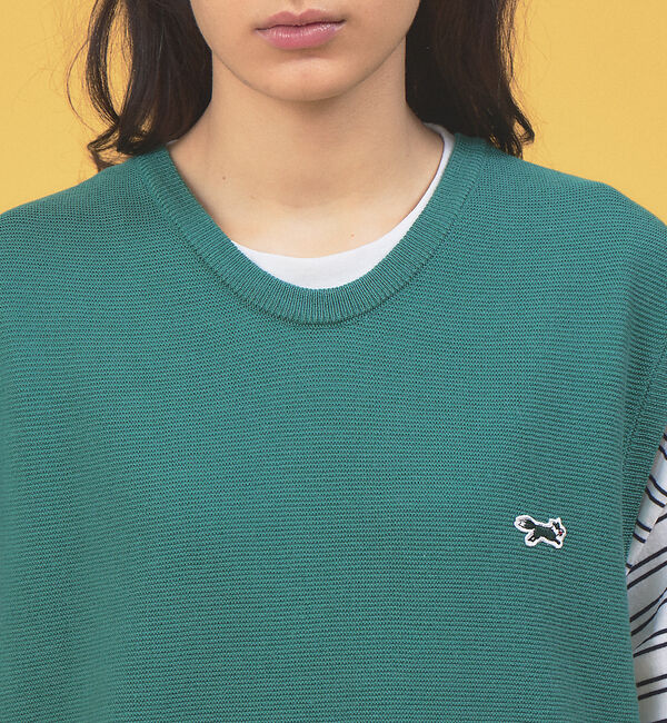 ABAHOUSE「PENNEYS /ペニーズ FOXワンポイントワッペン / Uネックベスト」|ニット・セーター|