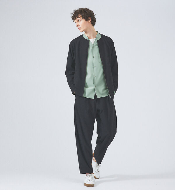 ABAHOUSE「【セットアップ対応】ノーカラー ジップ 　ブルゾン」|ブルゾン・スタジャン|