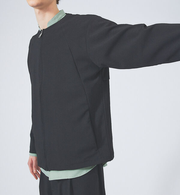 ABAHOUSE「【セットアップ対応】ノーカラー ジップ 　ブルゾン」|ブルゾン・スタジャン|