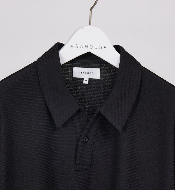 ABAHOUSE「【ワンボタン】オーバーサイズ スキッパーポロシャツ」|ポロシャツ|