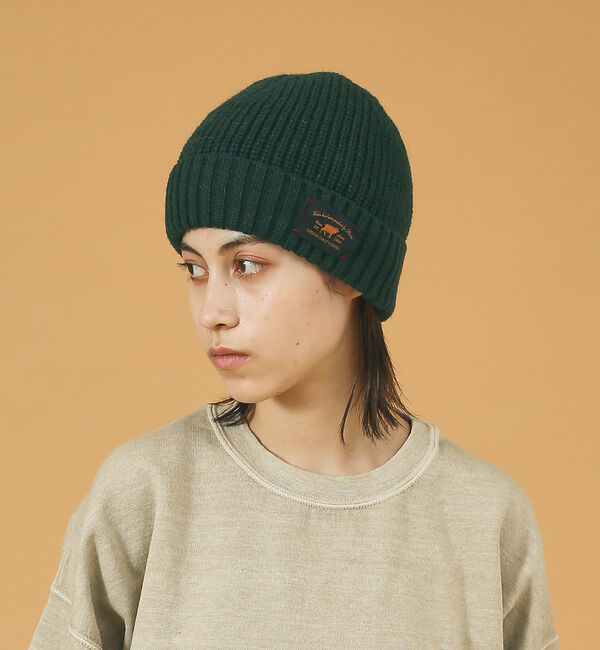 ABAHOUSE「【RUBEN/ルーベン】WAPPEN RIB WATCH/ワッペンリブニットキャ」|その他|グリーン