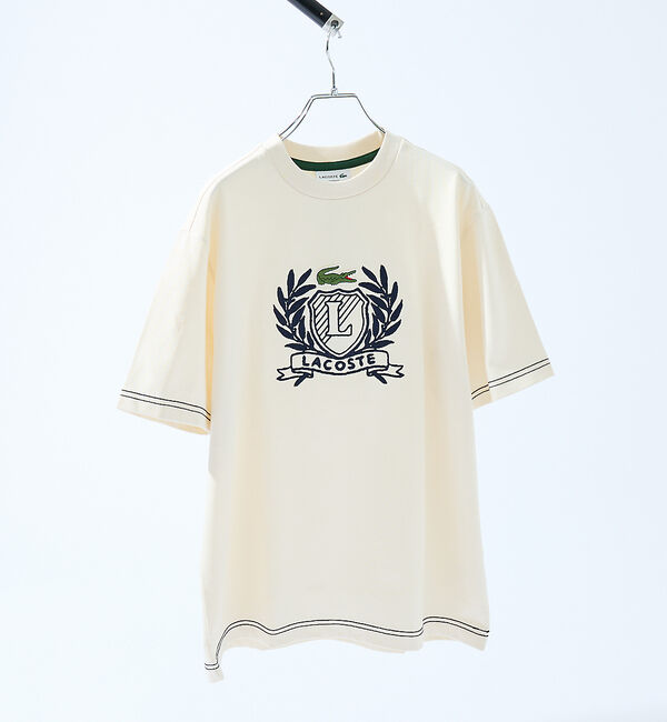 ABAHOUSE「【LACOSTE / ラコステ】ハンドステッチ風フレンチグラフィックTシャツ」|Tシャツ・カットソー|