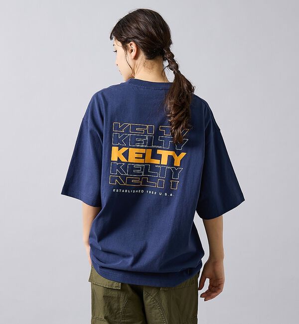ABAHOUSE「【KELTY / ケルティ】Back Typo Logo T-Shirt / バ」|Tシャツ・カットソー|ネイビー