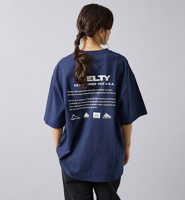 ABAHOUSE「【KELTY / ケルティ】Back History logo T-Shirt」|Tシャツ・カットソー|ネイビー