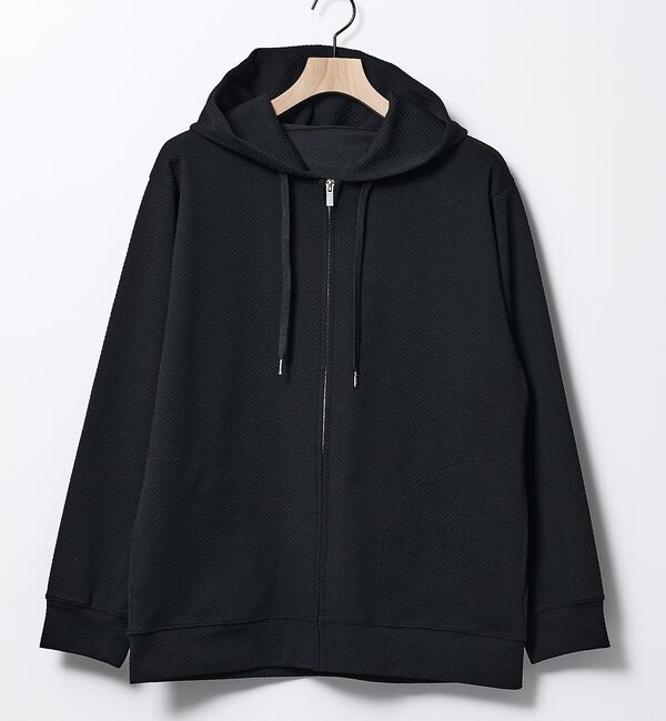 ABAHOUSE「ヘリンボーン ジャガード ジップパーカー【予約】」|パーカー|