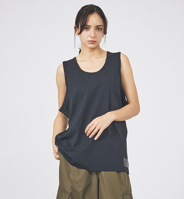 ABAHOUSE「【TAION / タイオン】FANCTION Tank-top ／ファンクション」|キャミソール|ブラック