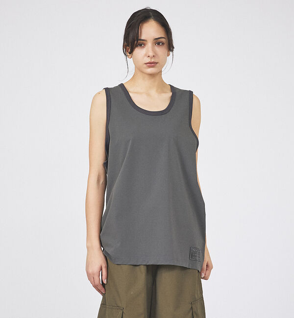 ABAHOUSE「【TAION / タイオン】FANCTION Tank-top ／ファンクション」|キャミソール|チャコールグレー